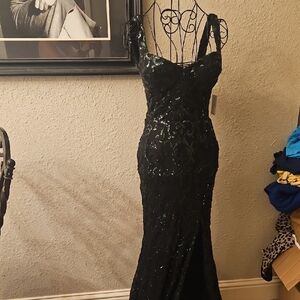 Windsor Black Sequin Maxi Dress